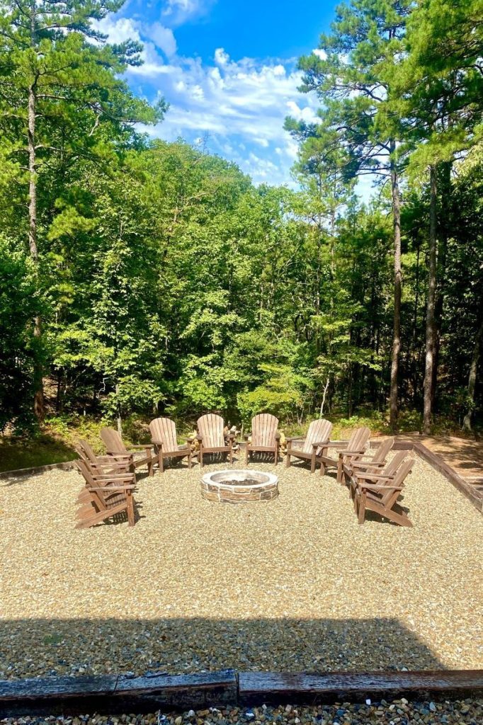 Bonfire at Broken Bow Cabin