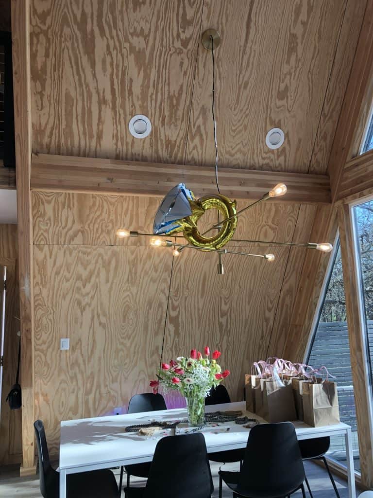 Sitting area in Fredericksburg cabin