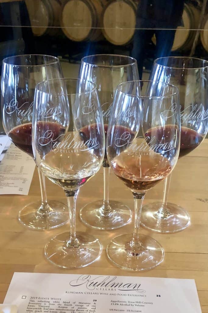 Showcasing one of the best things to do in Texas which is a wine tasting in Fredericksburg