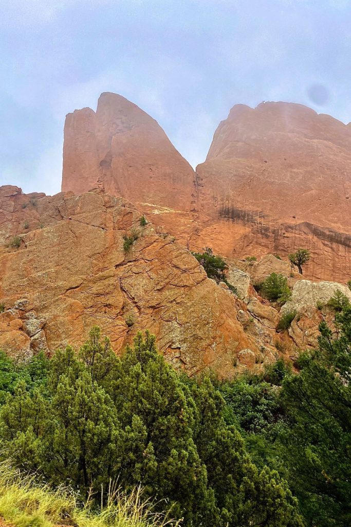 Red rock formations Garden of the Gods in Colorado Springs