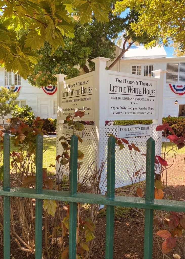 Outside view of the Little White House in Key West