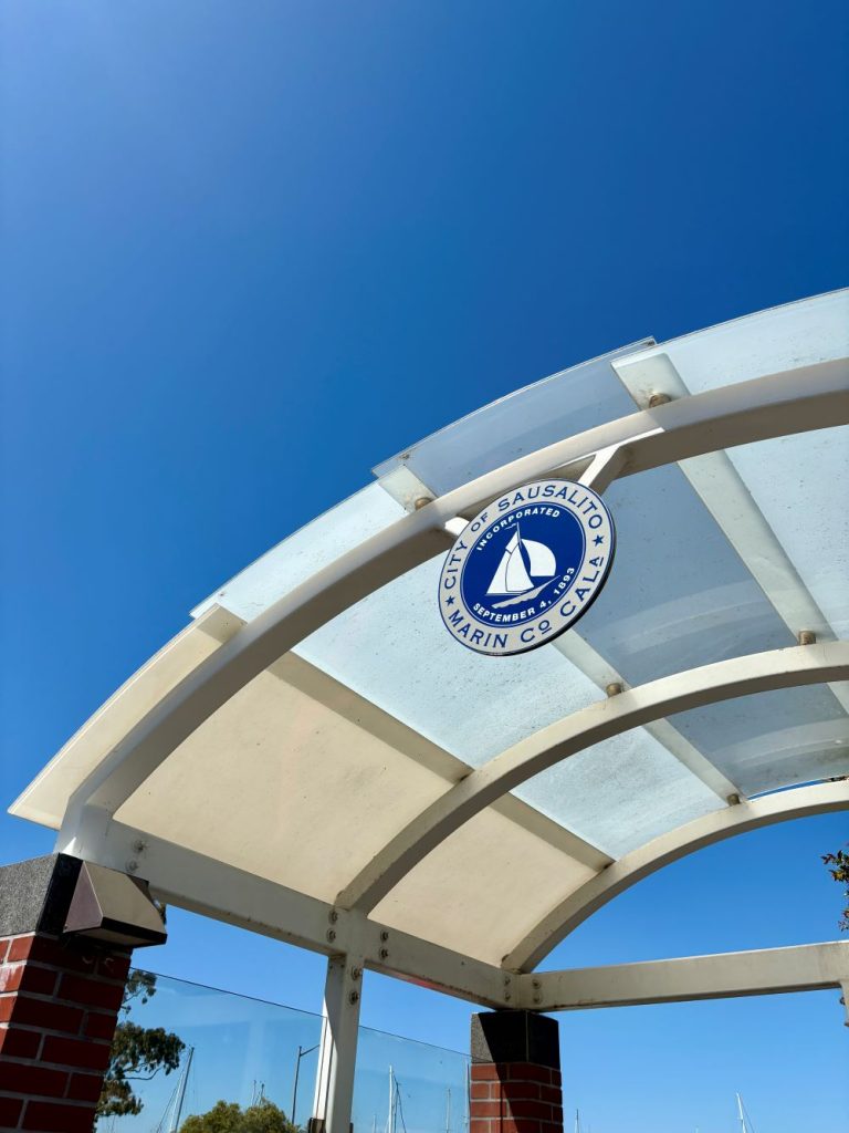 City sign in Sausalito CA