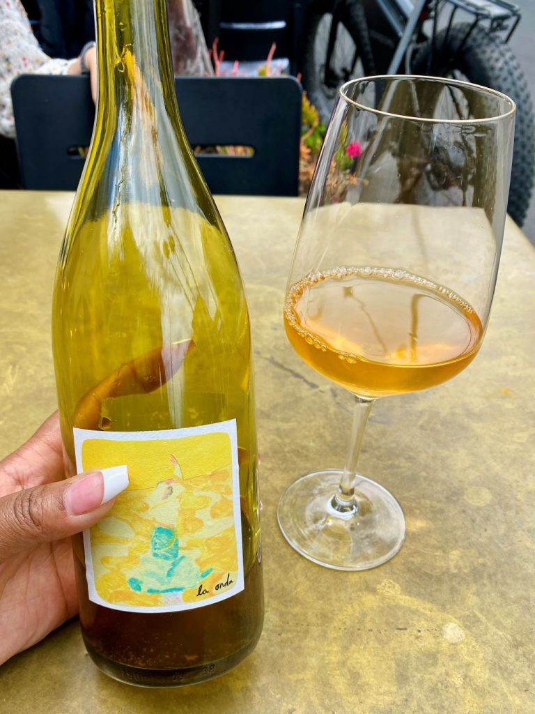 Wine at restaurant in Santa Barbara